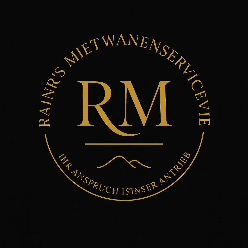 Logo Rainer's Mietwagenservice – RM Monogramm in Gold