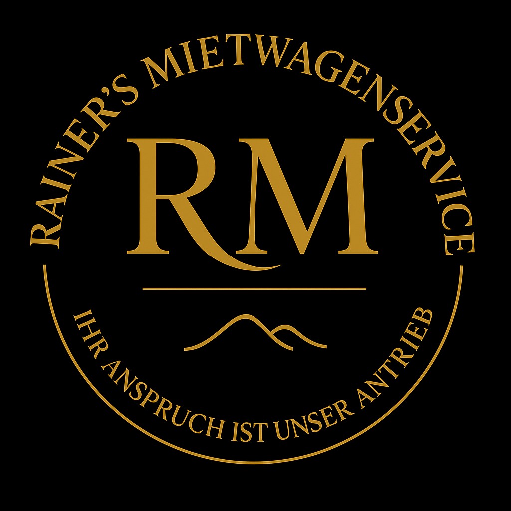 Logo Rainer's Mietwagenservice – RM Monogramm in Gold